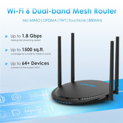 WAVLINK WN531AX2 AX1800 Dual Band Gigabit Wireless Internet Router WiFi 6 Repeater, Plug:AU Plug - Wireless Routers by WAVLINK | Online Shopping UK | buy2fix