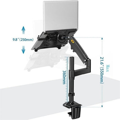 NB H100-FP For 10-17 inch Gas Spring Mechanism Full Motion Arm VESA Board Desktop Laptop Bracket - Laptop Stand by buy2fix | Online Shopping UK | buy2fix