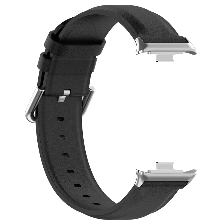 For Xiaomi Mi Band 8 Pro Round Tail Top Layer Leather Watch Band(Black) - Watch Bands by buy2fix | Online Shopping UK | buy2fix