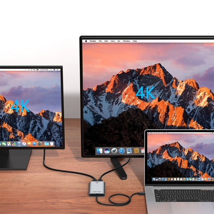 WAVLINK WL-UTA02H Multi-Screen Extender Converter Thunderbolt 3 to Dual HDMI Adapter - Converter by WAVLINK | Online Shopping UK | buy2fix
