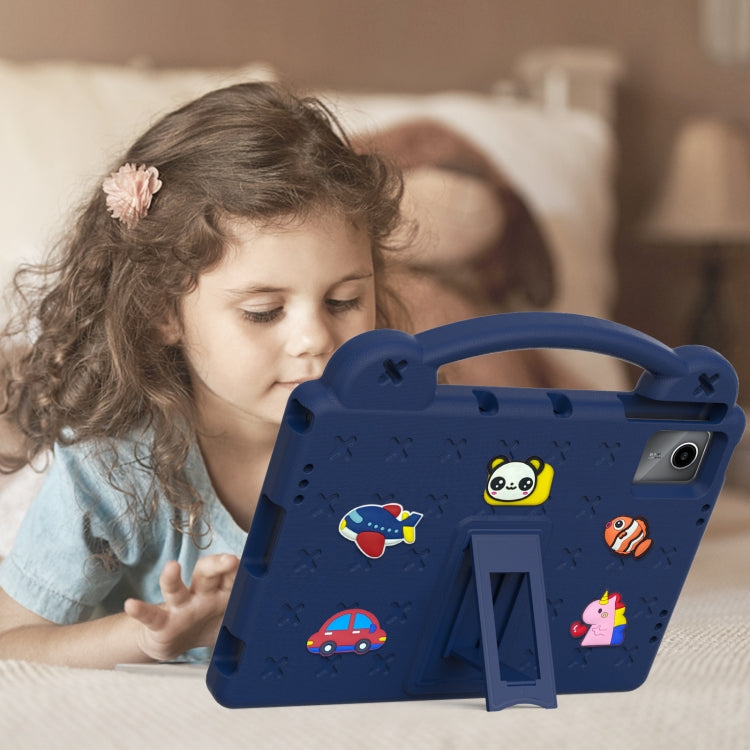 For DOOGEE T30 Pro 11 2023 Handle Kickstand Children EVA Shockproof Tablet Case(Navy Blue) - Others by buy2fix | Online Shopping UK | buy2fix