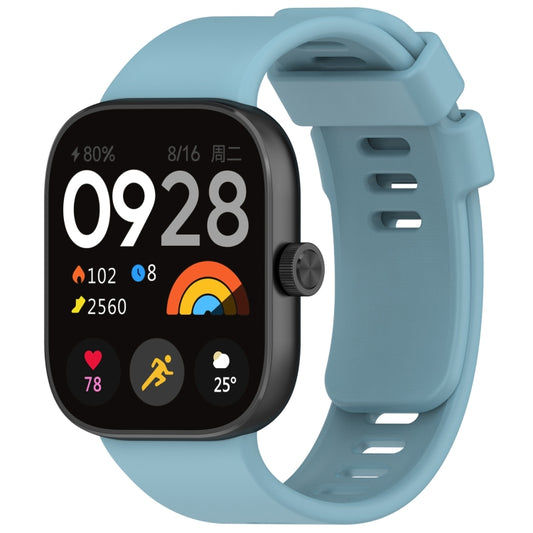 For Redmi Watch 4 Solid Color Silicone Sports Watch Band(Light Blue) - Watch Bands by buy2fix | Online Shopping UK | buy2fix