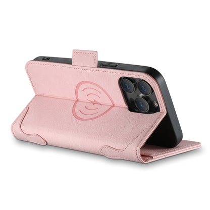 For iPhone 15 Pro SUTENI J07 Multifunctional Horizontal Flip Magsafe Leather Phone Case(Pink) - iPhone 15 Pro Cases by Suteni | Online Shopping UK | buy2fix