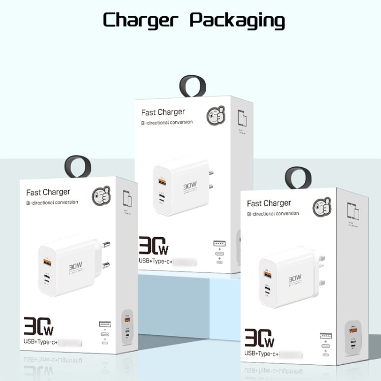 PD30W USB-C / Type-C + 8 Pin + USB-A Reverse Charger Suitable for iPhone Series(UK Plug) - USB Charger by buy2fix | Online Shopping UK | buy2fix