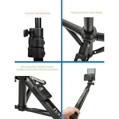 YUNTENG VCT-91666 Bluetooth Selfie Stick Camera Phone Holder Extendable Tripod Stand - Tripods by YUNTENG | Online Shopping UK | buy2fix