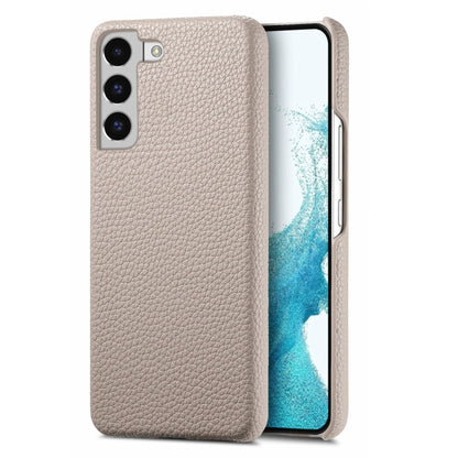 For Samsung Galaxy S22+ 5G Litchi Oil Edge Leather Back Phone Case(Khaki) - Galaxy S22+ 5G Cases by buy2fix | Online Shopping UK | buy2fix