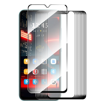 For OPPO A17 4G 10pcs ENKAY Full Glue High Aluminum-silicon Tempered Glass Film - OPPO Tempered Glass by ENKAY | Online Shopping UK | buy2fix