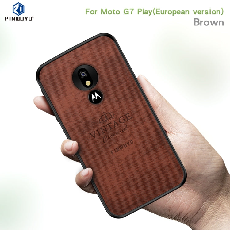 PINWUYO Shockproof Waterproof Full Coverage PC + TPU + Skin Protective Case for Motorola Moto G7 Play (Eurasian Version)(Gray) - Motorola Cases by PINWUYO | Online Shopping UK | buy2fix