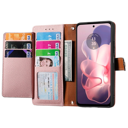 For Motorola Moto G Power 5G 2024 Love Zipper Lanyard Leather Phone Case(Pink) - Motorola Cases by buy2fix | Online Shopping UK | buy2fix