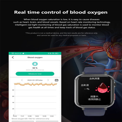 G18 1.83 inch Color Screen Smart Watch Silicone Strap, Support  Noninvasive Blood Sugar / Uric Acid(Black) - Smart Watches by buy2fix | Online Shopping UK | buy2fix