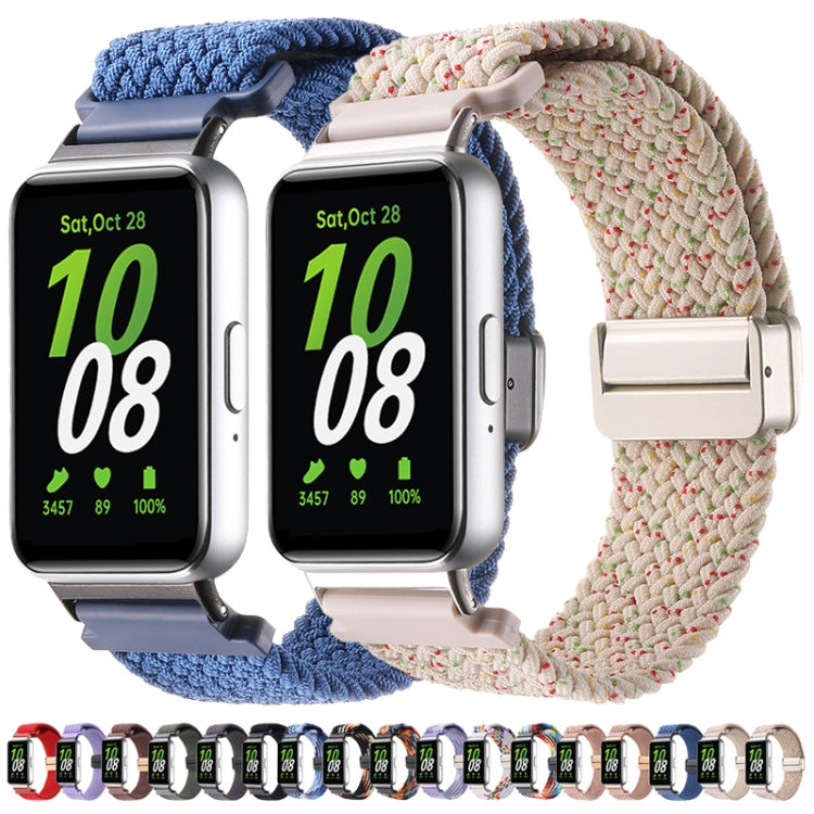 For Samsung Galaxy Fit3 Magnetic Buckle Nylon Braid Watch Band(Starlight Color) - Watch Bands by buy2fix | Online Shopping UK | buy2fix