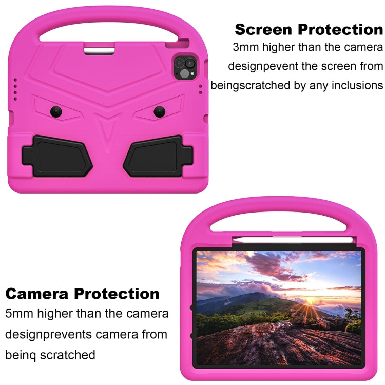 For iPad Pro 11 2024 Sparrow Style Shockproof Kickstand EVA Tablet Case(Rose Red) - iPad Pro 11 2024 Cases by buy2fix | Online Shopping UK | buy2fix