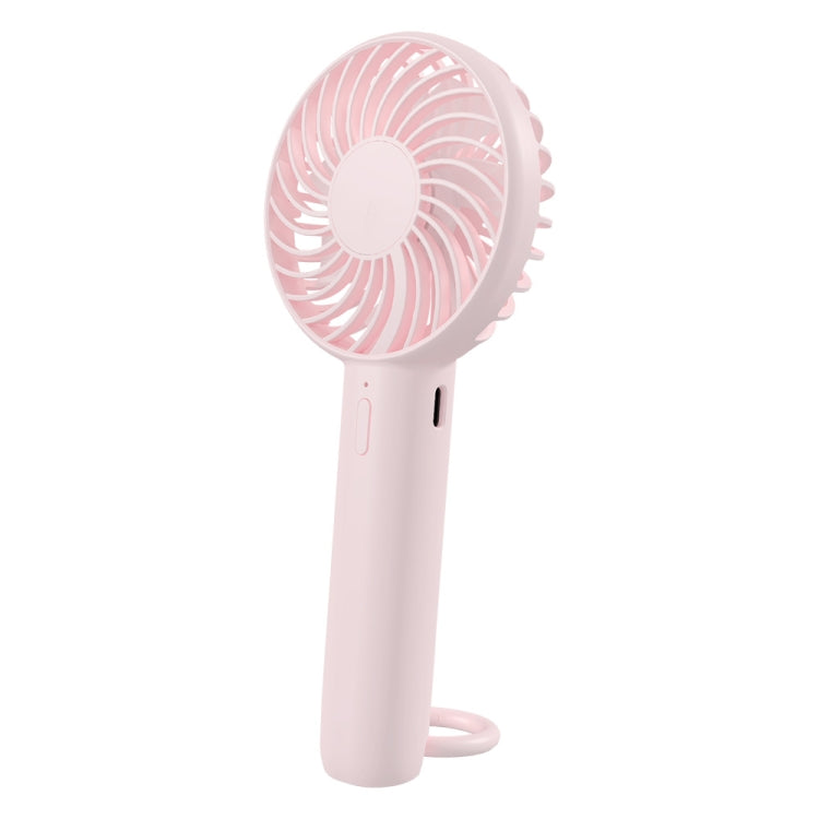 S3 3 Speed Low Noise Hanging Hole Desk Fan Portable Rechargeable Handheld Cooling Fan(Pink) - Electric Fans by buy2fix | Online Shopping UK | buy2fix