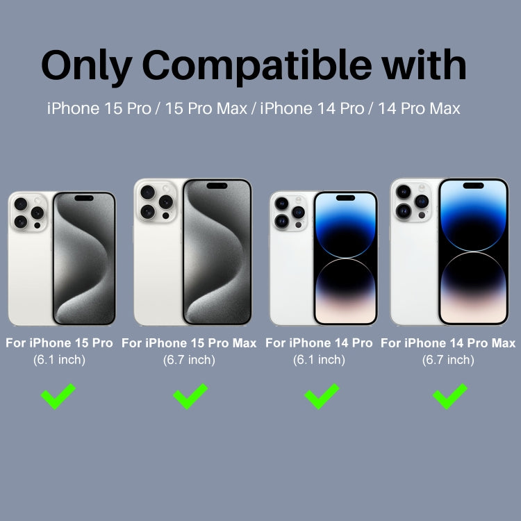 For iPhone 15 Pro / 15 Pro Max NORTHJO 2 Set 6pcs Camera Lens Protector Glitter Metal Ring Film(Silver) - iPhone 15 Pro Max Tempered Glass by NORTHJO | Online Shopping UK | buy2fix