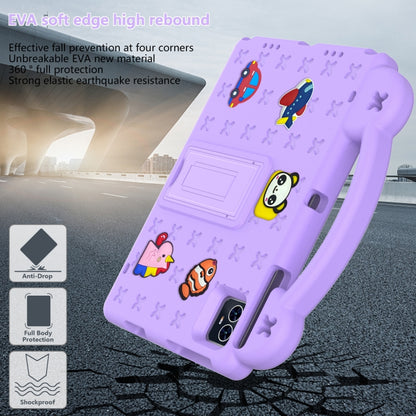 For Walmart ONN 10.1 Gen4 2024 Handle Kickstand Children EVA Shockproof Tablet Case(Light Purple) - Others by buy2fix | Online Shopping UK | buy2fix