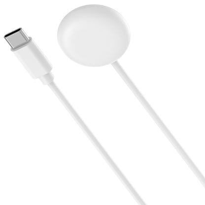 For Fitbit Ace LTE USB-C / Type-C Interface Smart Watch Magnetic Charging Cable(White) - Charger by buy2fix | Online Shopping UK | buy2fix