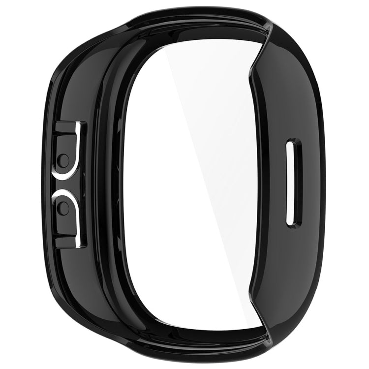 For Fitbit Ace LTE  PC + Tempered Glass Film Integrated Watch Protective Case(Black) - Watch Cases by buy2fix | Online Shopping UK | buy2fix