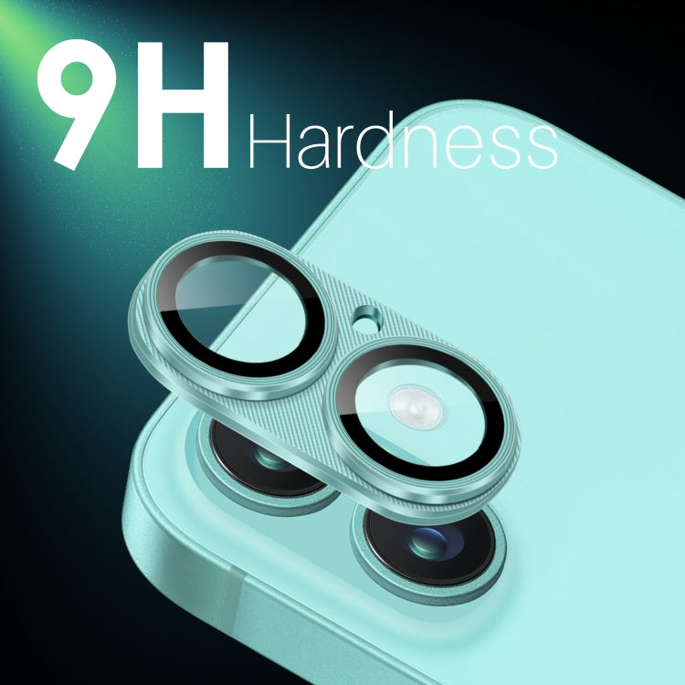 For iPhone 16 / 16 Plus NORTHJO CD Vein Camera Lens Protector Tempered Glass Rear Lens Film(Cyan) - iPhone 16 Tempered Glass by NORTHJO | Online Shopping UK | buy2fix