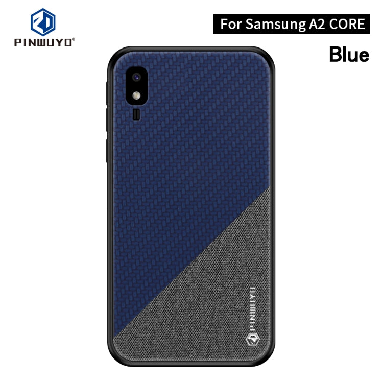PINWUYO Honors Series Shockproof PC + TPU Protective Case for Galaxy A2 Core(Blue) - Galaxy Phone Cases by PINWUYO | Online Shopping UK | buy2fix