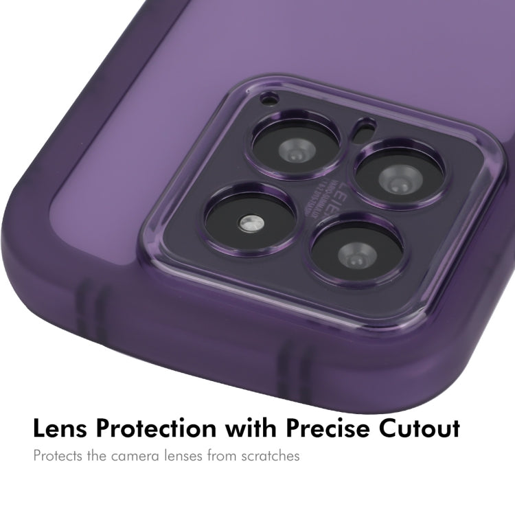 For Xiaomi 14 Pro ENKAY Hat-Prince Translucent Matte TPU Shockproof Phone Case(Purple) - 14 Pro Cases by ENKAY | Online Shopping UK | buy2fix