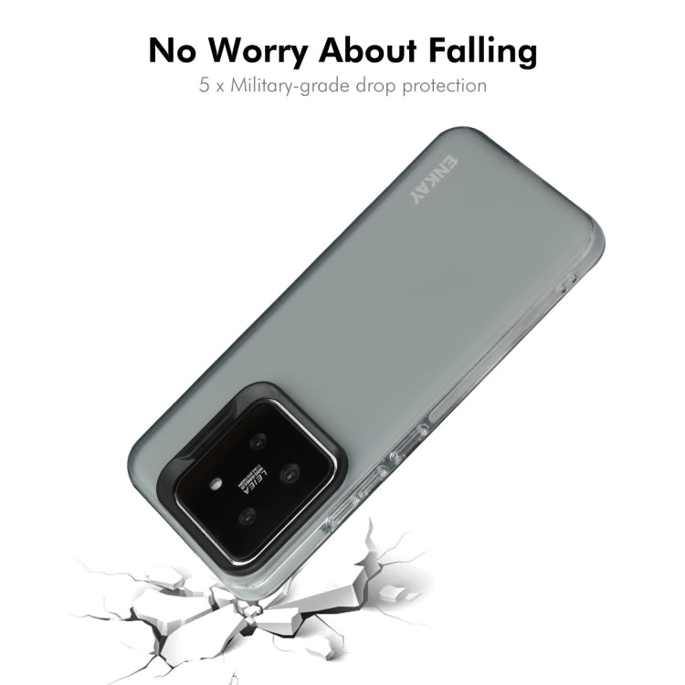 For Xiaomi 14 Pro ENKAY Hat-Prince Translucent Matte TPU Phone Case + 3D Hot Bending Film(Grey) - 14 Pro Cases by ENKAY | Online Shopping UK | buy2fix