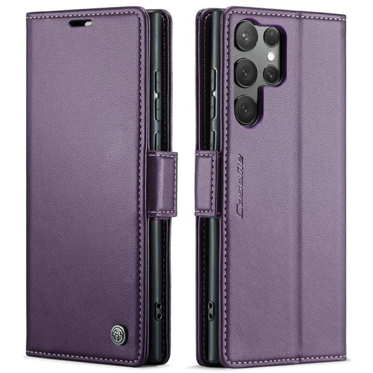 For Samsung Galaxy S25 Ultra 5G CaseMe 023 Butterfly Buckle Litchi Texture RFID Anti-theft Leather Phone Case(Purple) - Galaxy S25 Ultra 5G Cases by CaseMe | Online Shopping UK | buy2fix