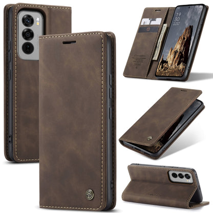 For OPPO Reno12 Pro 5G Global CaseMe 013 Multifunctional Horizontal Flip Leather Phone Case(Coffee) - Reno12 Pro Cases by CaseMe | Online Shopping UK | buy2fix