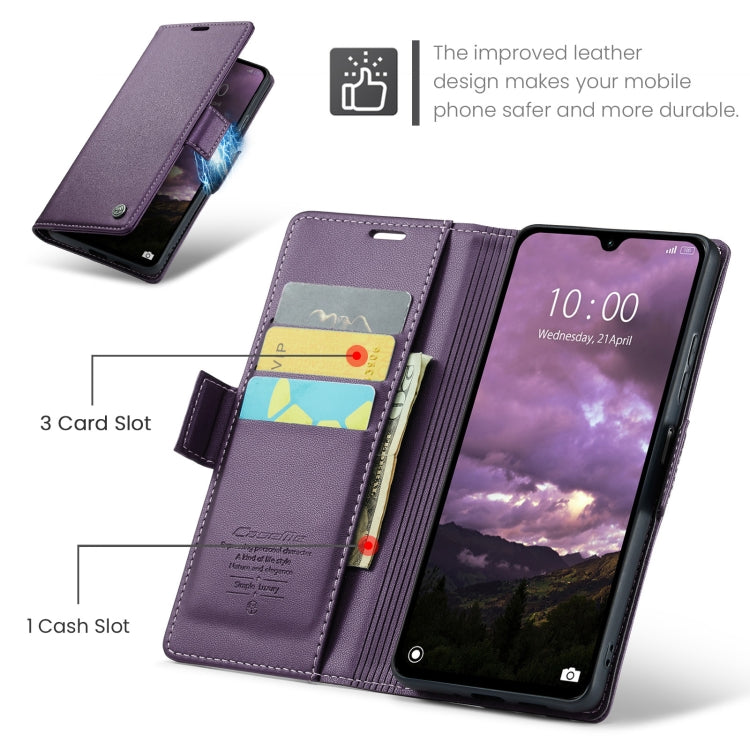 For Redmi 14C CaseMe 023 Butterfly Buckle Litchi Texture RFID Anti-theft Leather Phone Case(Purple) - 14C Cases by CaseMe | Online Shopping UK | buy2fix