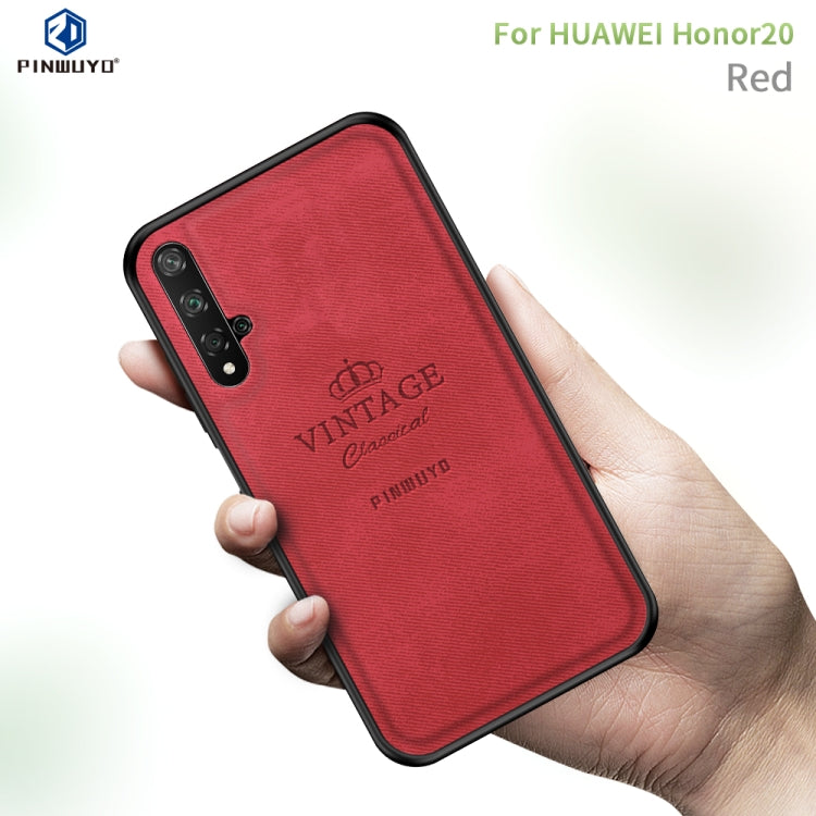 PINWUYO Shockproof Waterproof Full Coverage PC + TPU + Skin Protective Case for Huawei Honor 20(Red) - Honor Cases by PINWUYO | Online Shopping UK | buy2fix