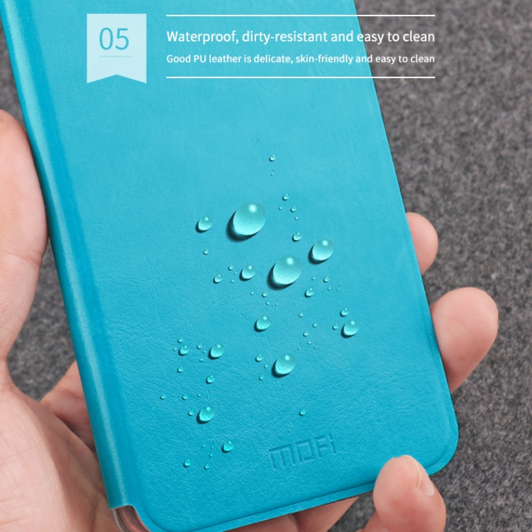 For Oneplus 6 MOFI Rui Series Classical Leather Flip Leather Case With Bracket Embedded Steel Plate All-inclusive(Blue) - OnePlus Cases by MOFI | Online Shopping UK | buy2fix