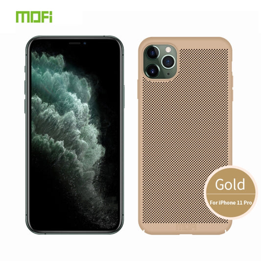 For iPhone 11 Pro MOFI Breathable PC Ultra-thin All-inclusive Protective Case(Gold) - iPhone 11 Pro Cases by MOFI | Online Shopping UK | buy2fix