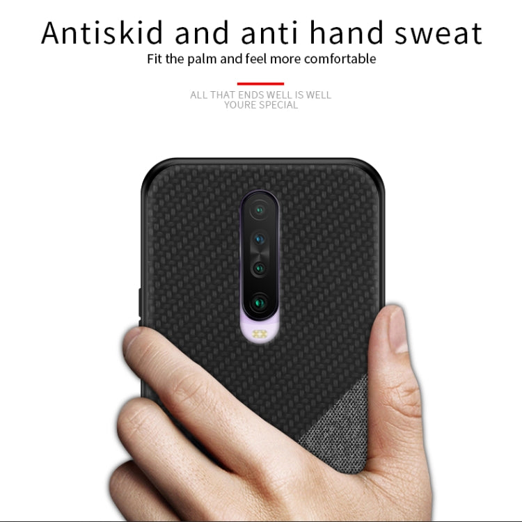 For Xiaomi  RedMi K30 PINWUYO Rong Series  Shockproof PC + TPU+ Chemical Fiber Cloth Protective Cover(Black) - Xiaomi Cases by PINWUYO | Online Shopping UK | buy2fix