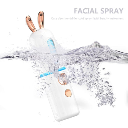 Facial Steamer Nano Spray Water Replenishing Instrument Portable Cold Spray Machine Charging Beauty Instrument Automatic Alcohol Sprayer, Style:Cute Rabbit(Pink) - Beauty Instrument by buy2fix | Online Shopping UK | buy2fix