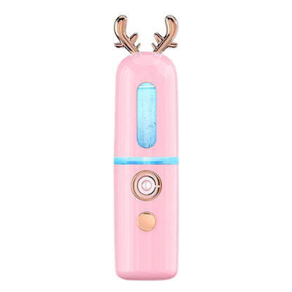 Facial Steamer Nano Spray Water Replenishing Instrument Portable Cold Spray Machine Charging Beauty Instrument Automatic Alcohol Sprayer, Style:Cute Deer(Pink) - Beauty Instrument by buy2fix | Online Shopping UK | buy2fix