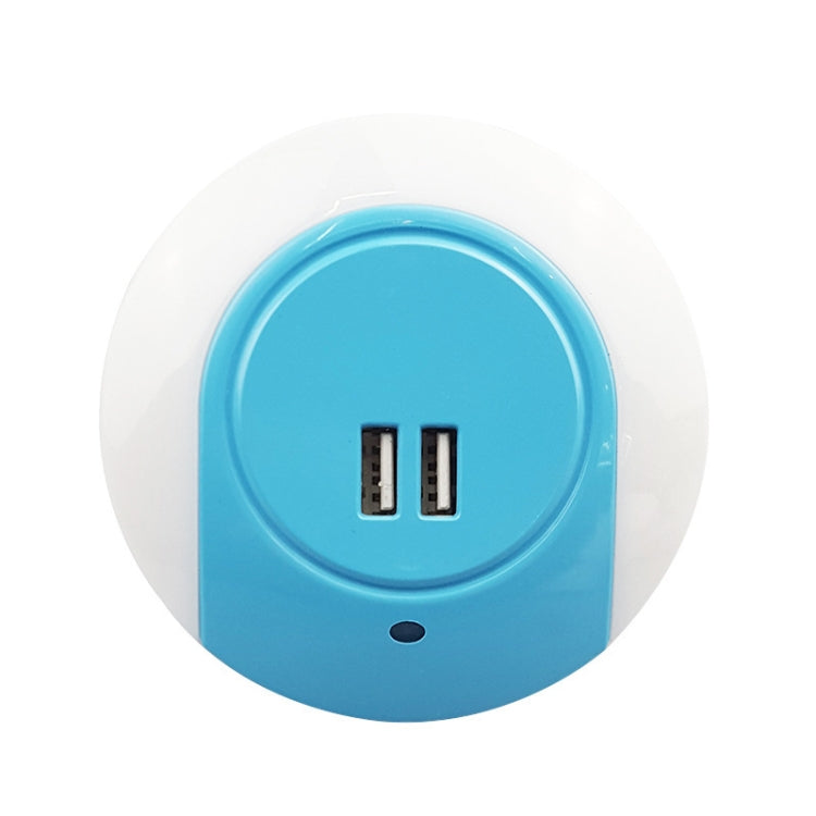 A78B LED Night Light With USB Port Intelligent Light Control Sensor Light, Plug:US Plug(Blue) - Sensor LED Lights by buy2fix | Online Shopping UK | buy2fix