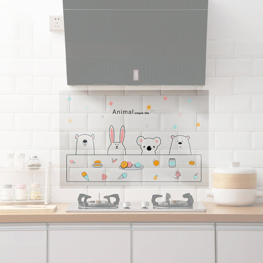 5 PCS Kitchen Cabinet Stove Oil-Proof Self-Adhesive Sticker, Style:Transparent Type(Cute Pet) - Wall Tile Stickers by buy2fix | Online Shopping UK | buy2fix