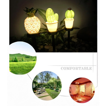 Solar Outdoor Simulation Potted Plants Landscape Lamp LED Courtyard Lawn Light(Three Head Cactus) - Solar Lights by buy2fix | Online Shopping UK | buy2fix