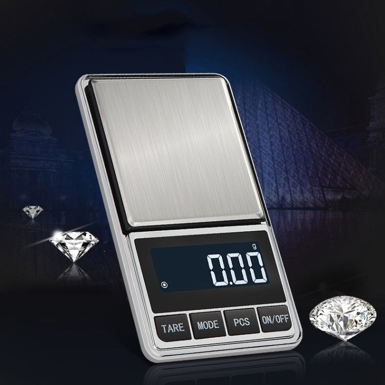 Kitchen Stainless Steel Mini Portable Scale High Precision Jewelry Scale Electronic Scale, Specification: 200g/0.01g - Jewelry Scales by buy2fix | Online Shopping UK | buy2fix