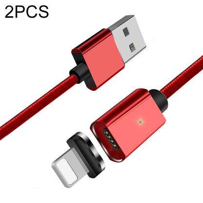 2 PCS ESSAGER Smartphone Fast Charging and Data Transmission Magnetic Cable with 8 Pin Magnetic Head, Cable Length: 2m(Red) - Charging Cable & Head by buy2fix | Online Shopping UK | buy2fix