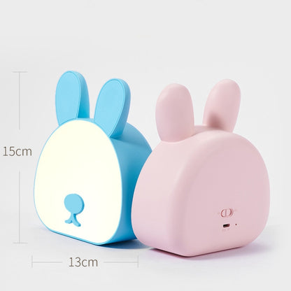 Cute Rabbit Night Light USB Charging Bedroom Bedside Sleeping Eye Protection Lamp(Blue) - Night Lights by buy2fix | Online Shopping UK | buy2fix