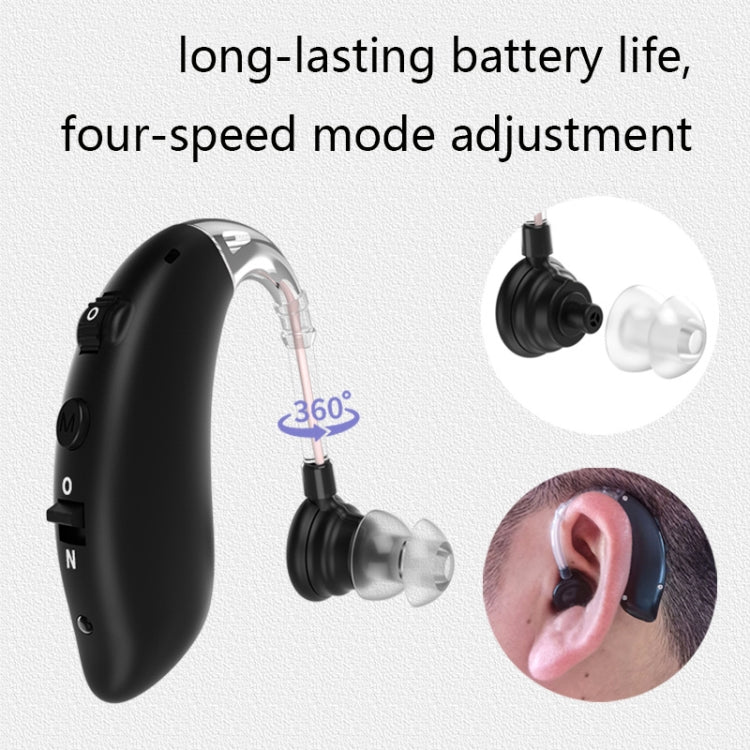 GM-105 Elderly Hearing Aid Sound Amplifier Intelligent Noise Reduction Sound Collector, Style: US Plug(Fantasy Black) - Hearing Aids by buy2fix | Online Shopping UK | buy2fix