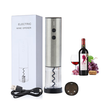 Electric Opener Stainless Steel Mini Red Wine Bottle Opener, Colour: BY266 Transparent Shell - Openers by buy2fix | Online Shopping UK | buy2fix