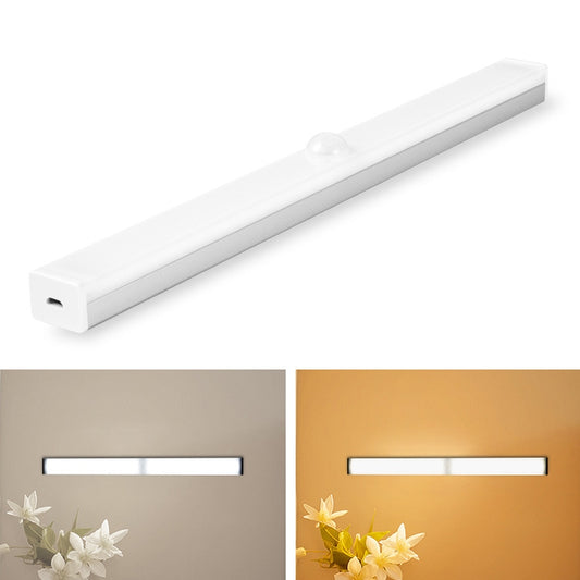 LED Human Body Induction Lamp Long Strip Charging Cabinet Lamp Strip, Size: 15cm(Silver and White Light) - Sensor LED Lights by buy2fix | Online Shopping UK | buy2fix