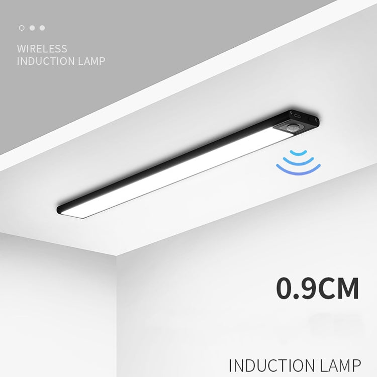 Intelligent Automatic Human Body Induction Wireless LED Lamp 20cm(Black + Warm Light) - Sensor LED Lights by buy2fix | Online Shopping UK | buy2fix