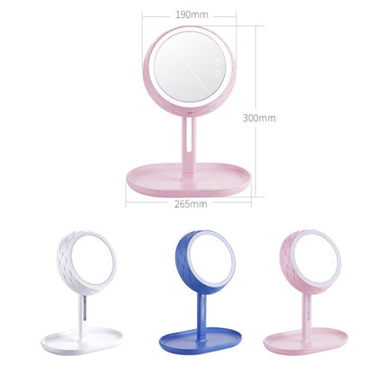 GJ-101 Home LED Desktop USB Makeup Mirror(Smoke blue) - Mirror by buy2fix | Online Shopping UK | buy2fix