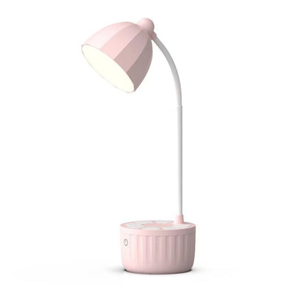 2102 LED Eye Protection Lighting Reading Desk Lamp, Style: without Doll (Pink) - Desk Lamps by buy2fix | Online Shopping UK | buy2fix