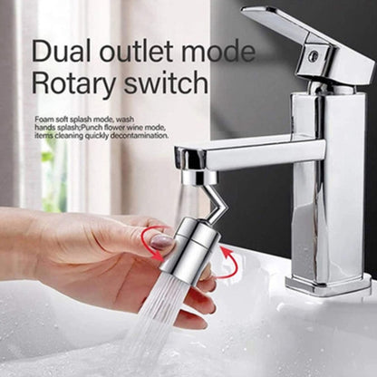 Universal Faucet Splash Guard Faucet Extender Connector, Specification: 2 Internal Teeth+Outer Teeth Rotation 2 Water Outlet - Faucets & Accessories by buy2fix | Online Shopping UK | buy2fix
