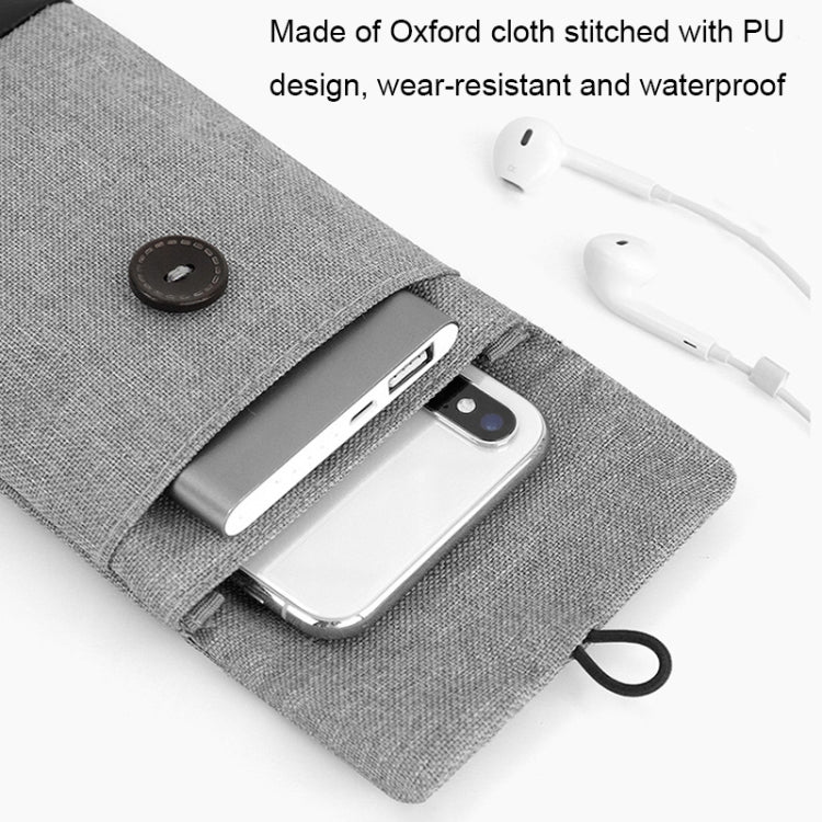 Baona Waterproof Data Cable Protective Bag, Spec: Hidden Buckle large (Gray) - Digital Storage Bag by Baona | Online Shopping UK | buy2fix