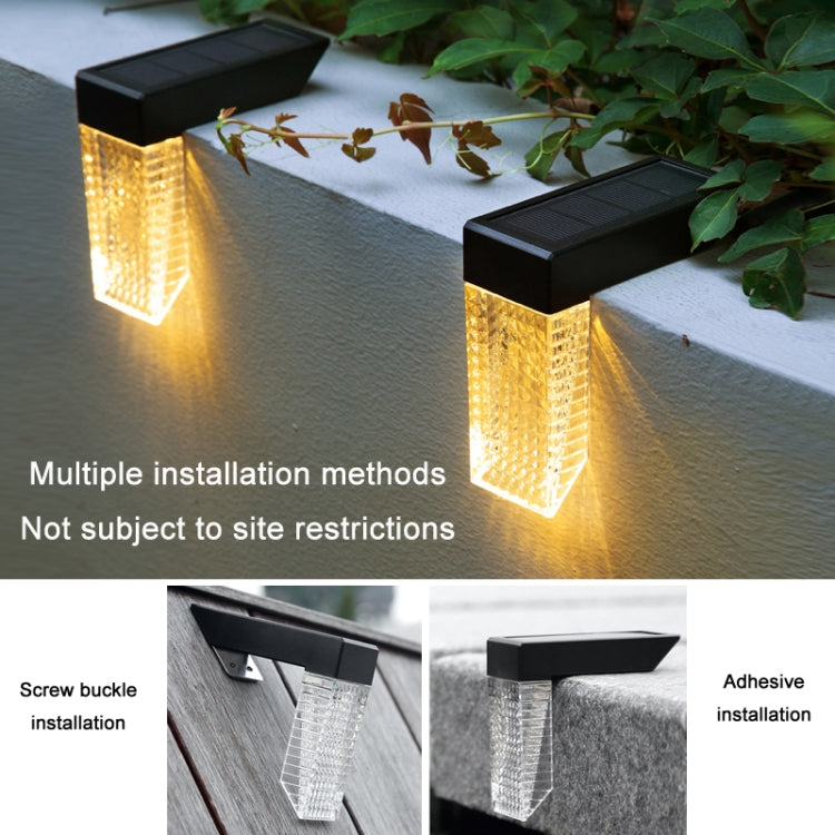 Outdoor Waterproof Courtyard Corridor Steps LED Solar Light(White+Colorful Light) - Solar Lights by buy2fix | Online Shopping UK | buy2fix