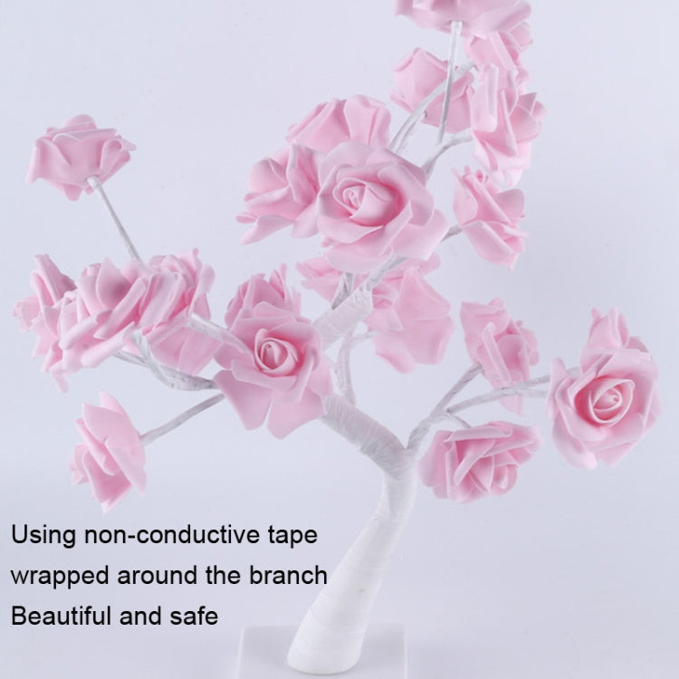 SJ-SD042 Rose Tree LED Christmas Party Decoration Light, Style: Non-detachable Base(Warm White) - Christmas Decoration Lamps by buy2fix | Online Shopping UK | buy2fix